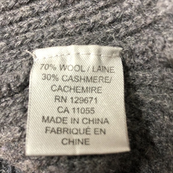 360 Wool Cashmere Colorblock Gray Sweater - Picture 9 of 9